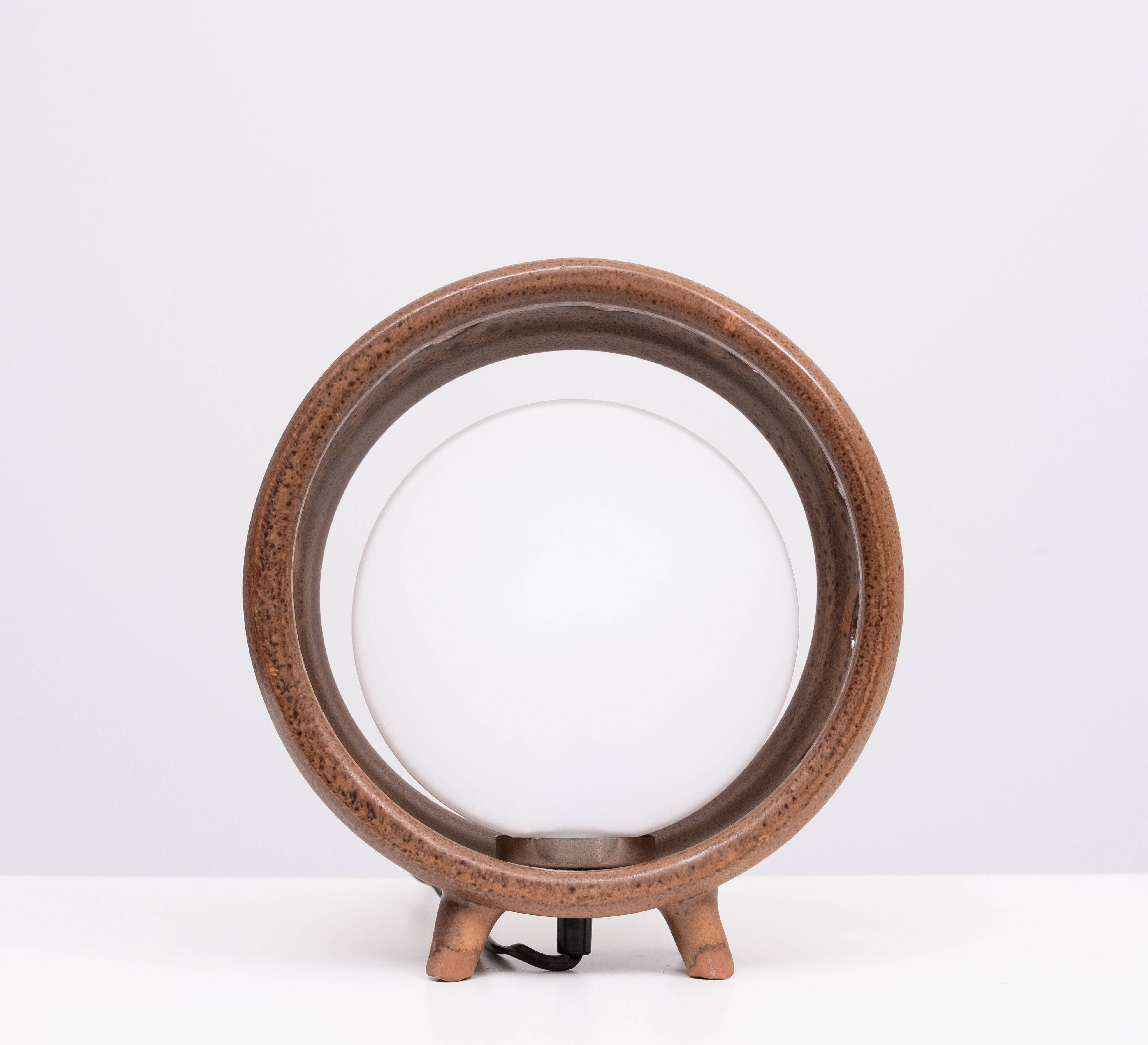 Round Ceramic Table lamp .1960s Germany