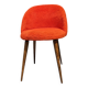 Orange furry barrel chair