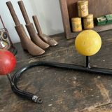 Wall coat rack with 4 wooden balls