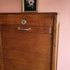 Filing cabinet with curtains