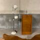 industrial furniture notary binder has vintage J-B curtain 1960S