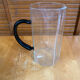 Old pichet arcoroc model octime transparent glass + black handle wine