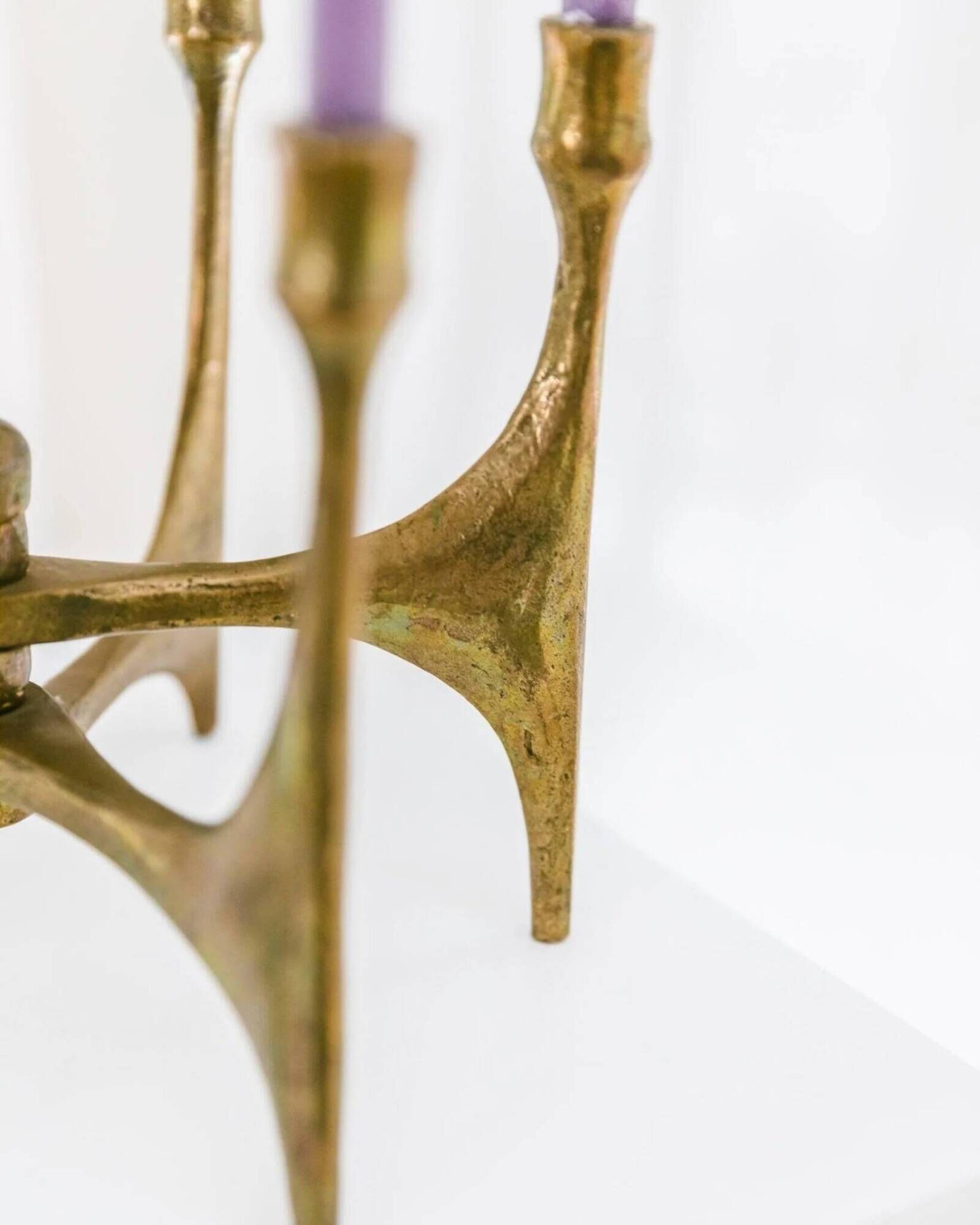 Doré Bronze Six-Arm Candleholder by Michael Harjes, Made in Germany, 1960s Mid-Century Modern