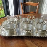 Silver coffee set and glass schott mainz 1970