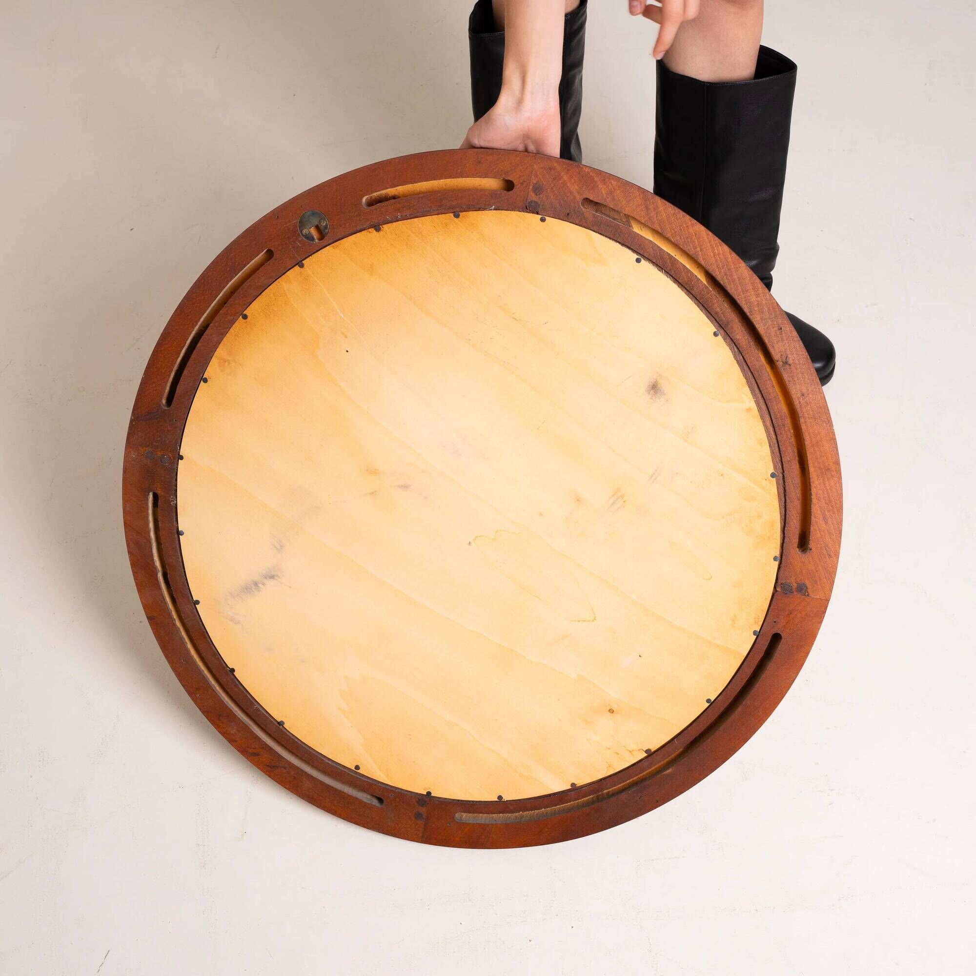 Italian Mid-Century Round Mirror