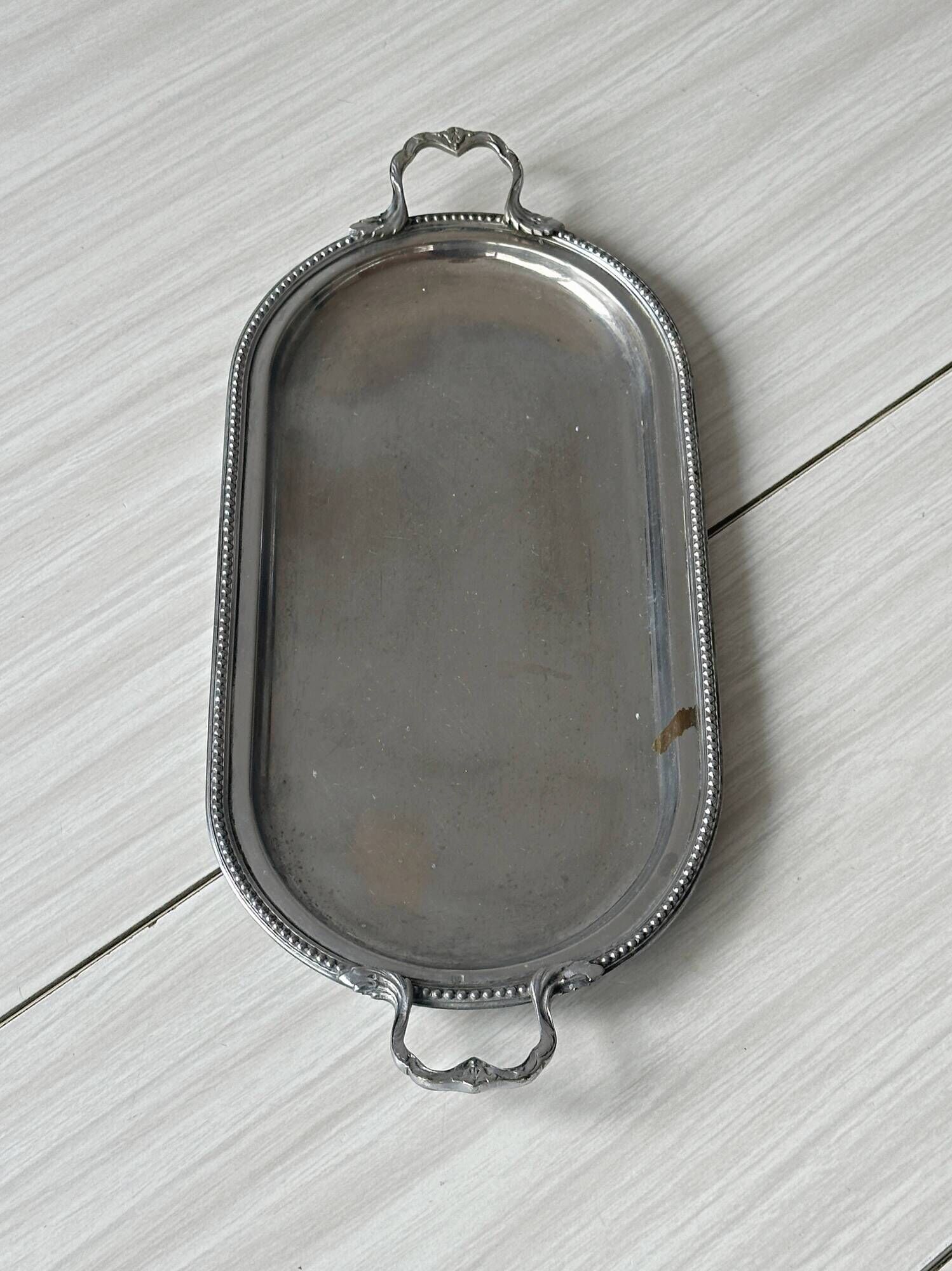 Small antique silver-plated tray –