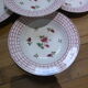 4 hollow plates Digoin Sarreguemines model Rosa