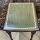 English nesting tables in mahogany and leather top under glass - work from the 1950s