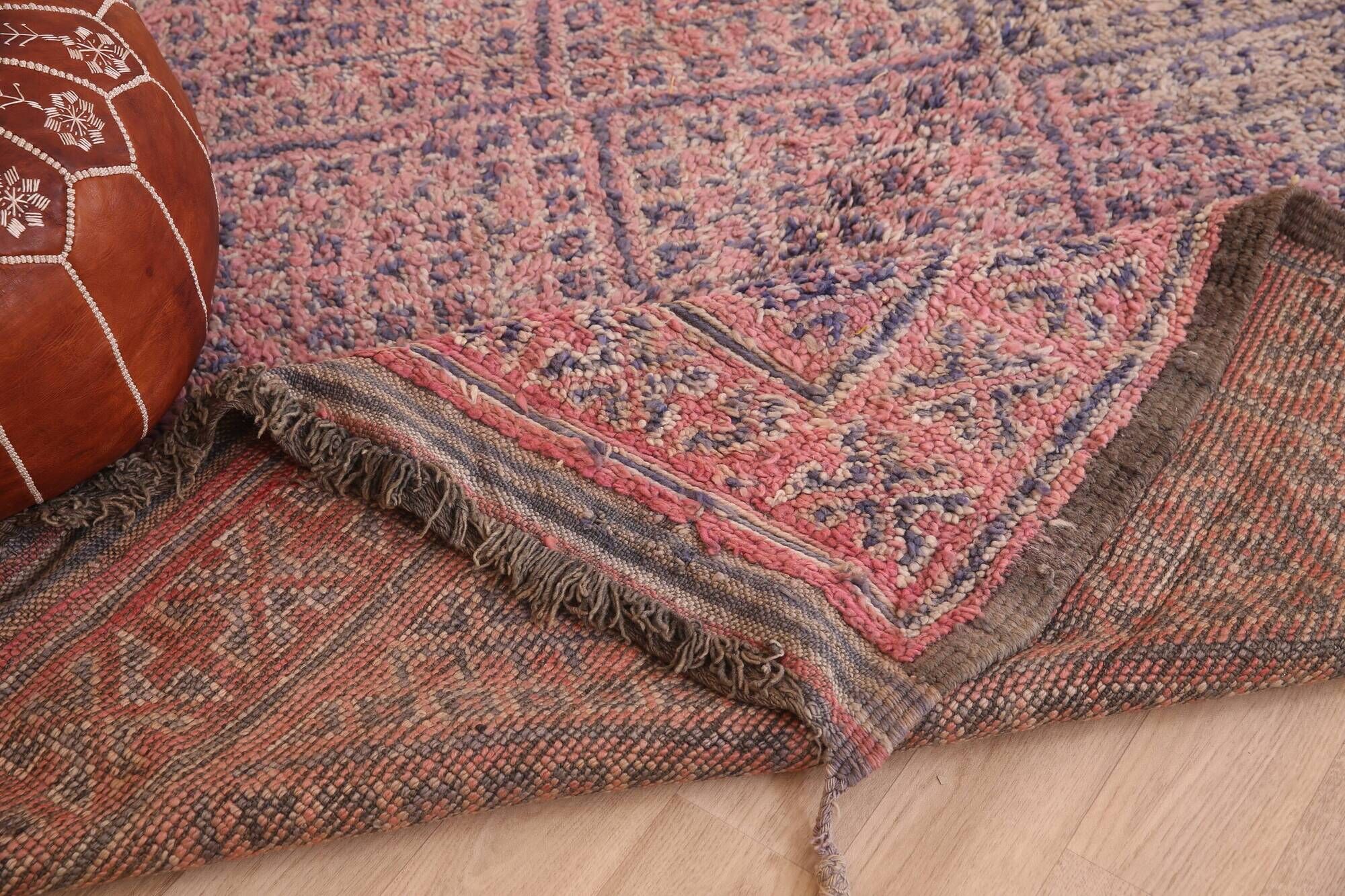 Authentic Vintage Moroccan Rug 203 x 352 cm, Berber Wool Rug, Bohemian Rug