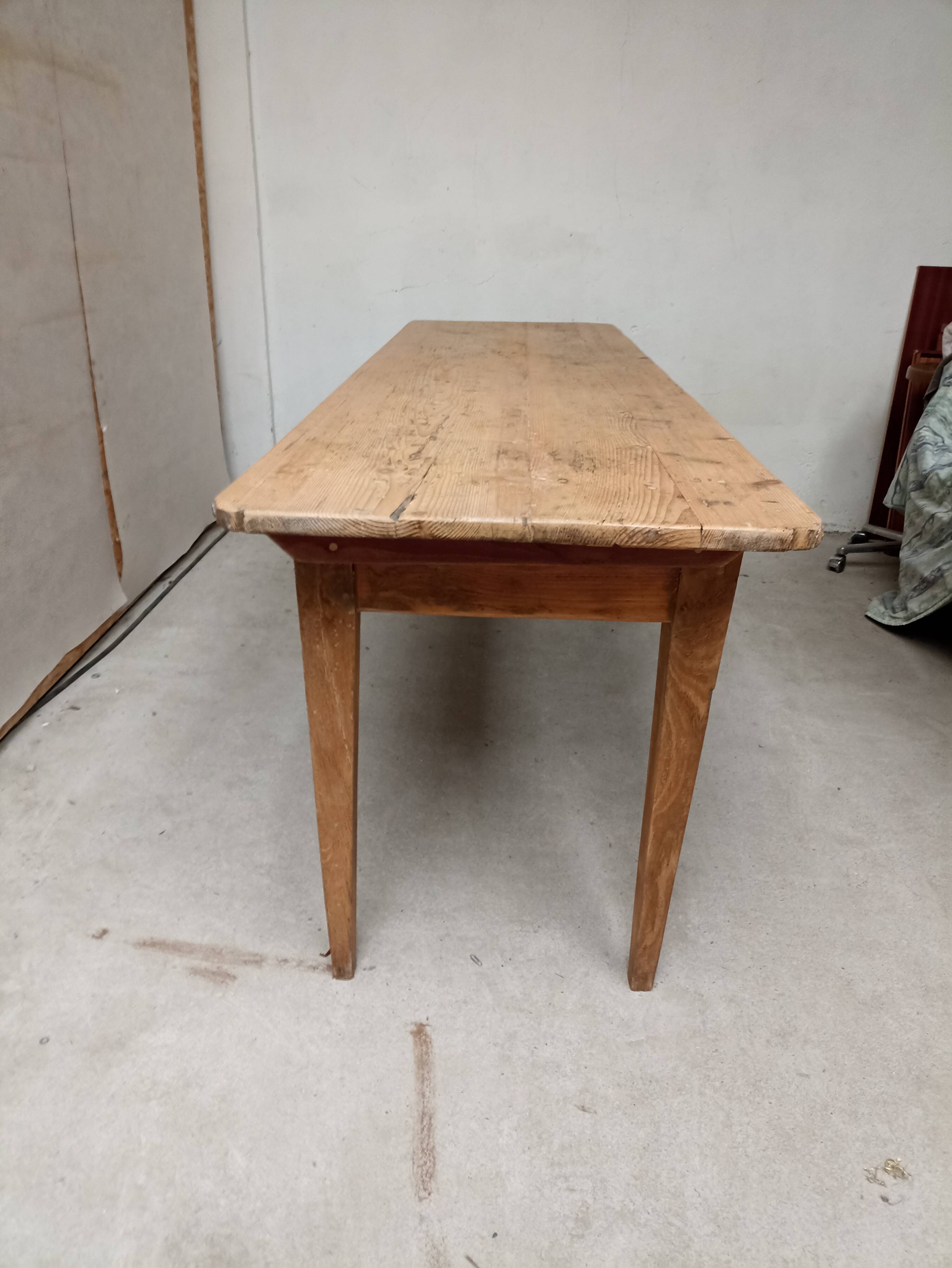 Old solid wood bistro table