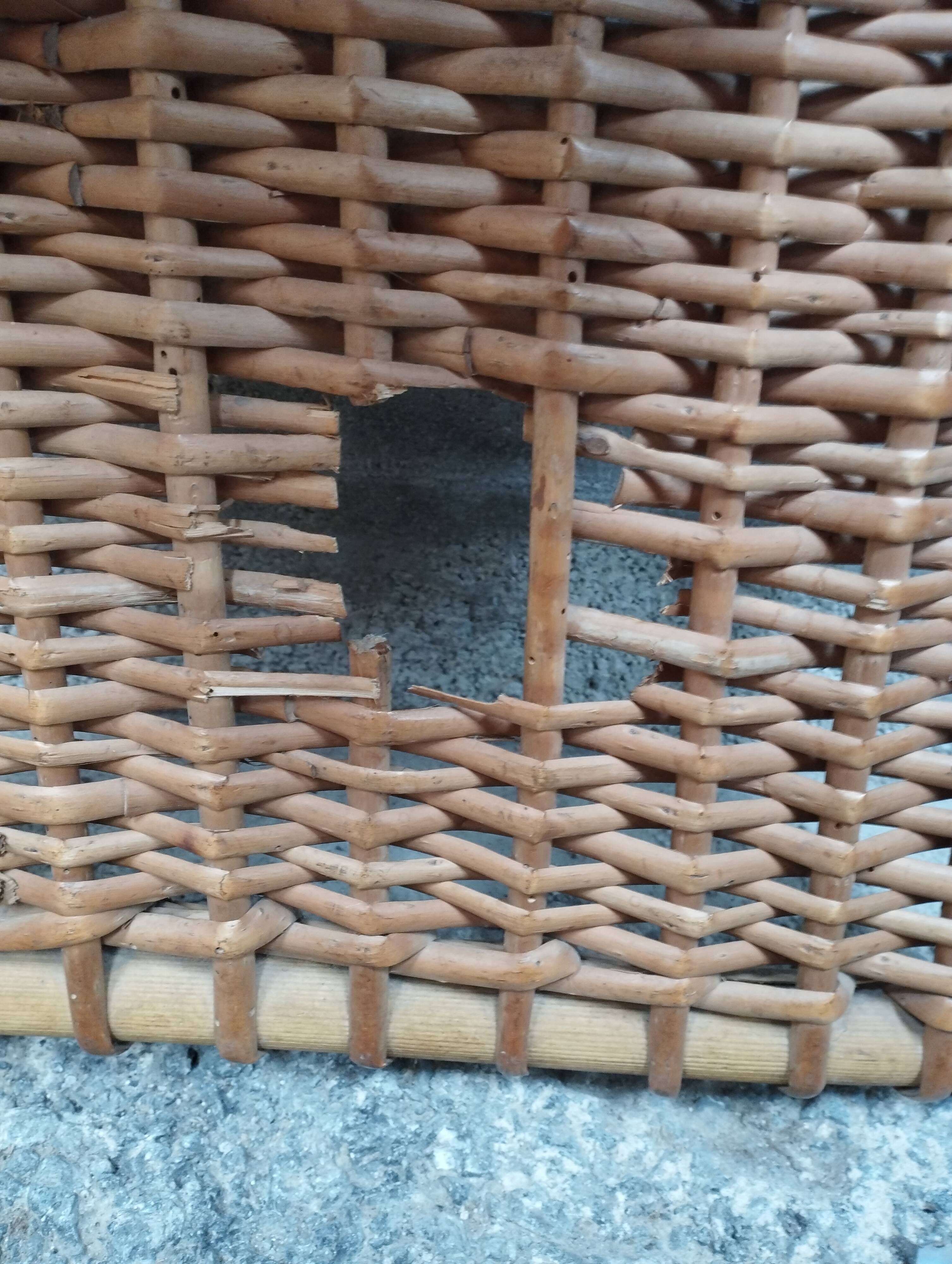 Vintage 50s rattan headboard