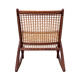 Rocking chair de style Fredrik Kayser des années 50 en teck.