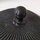 Black grooved cast iron teapot – Japanese Zen style