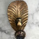 Gold metal leaf wall light