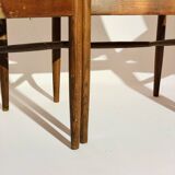 Set of 4 italian style chairs 1960 - rosewood and fabric