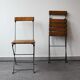 Pair of folding bistro chairs, France, 1930