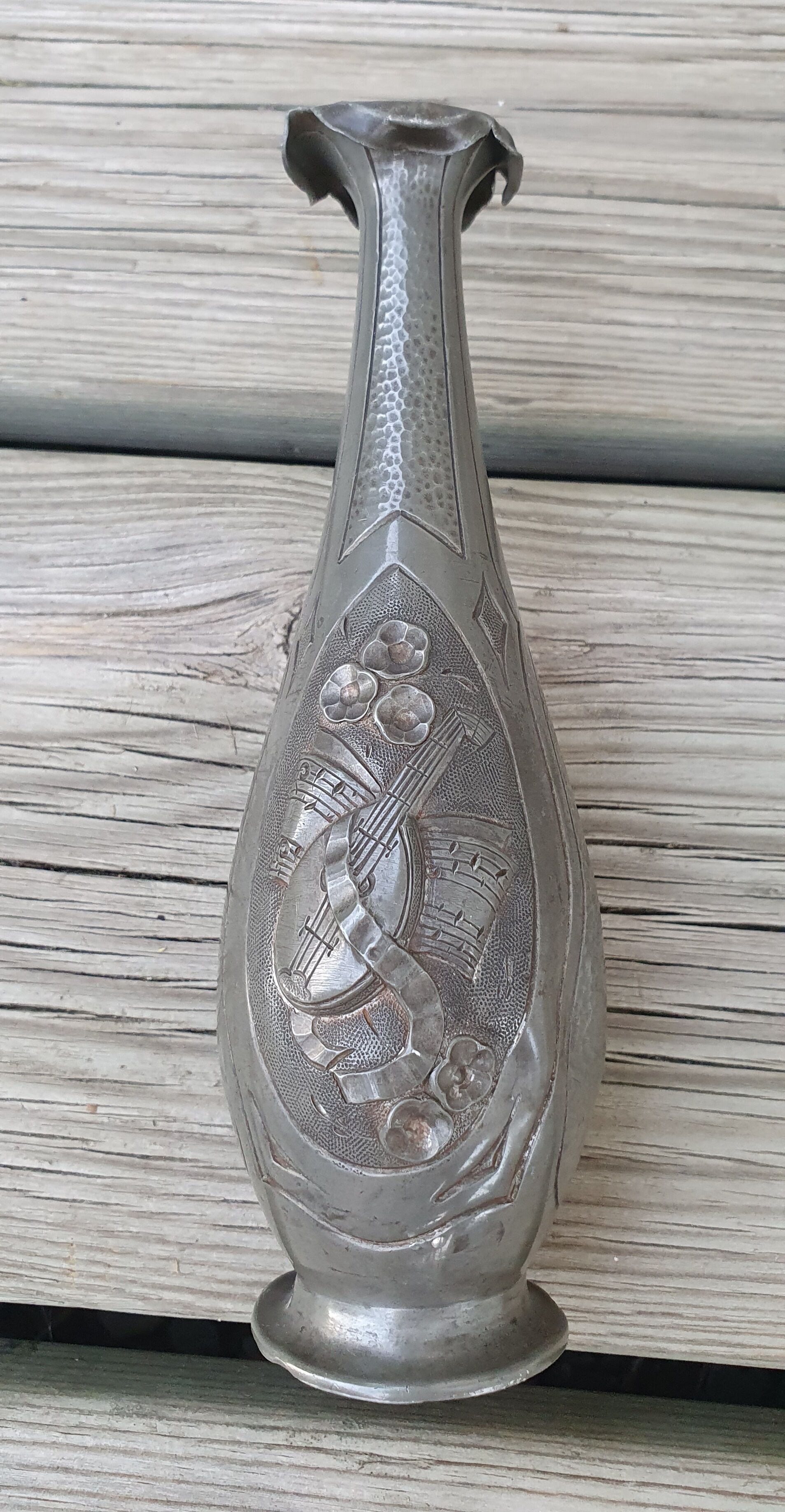 Tin vase A.Villien