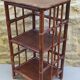 Small vintage bamboo and rattan shelf