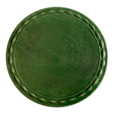 Dessous de plat en terre vernissée vert 1950 Aegitna Vallauris