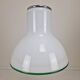 Large Italian Murano Cased Glass Pendant Light with Green Trim, 1970's