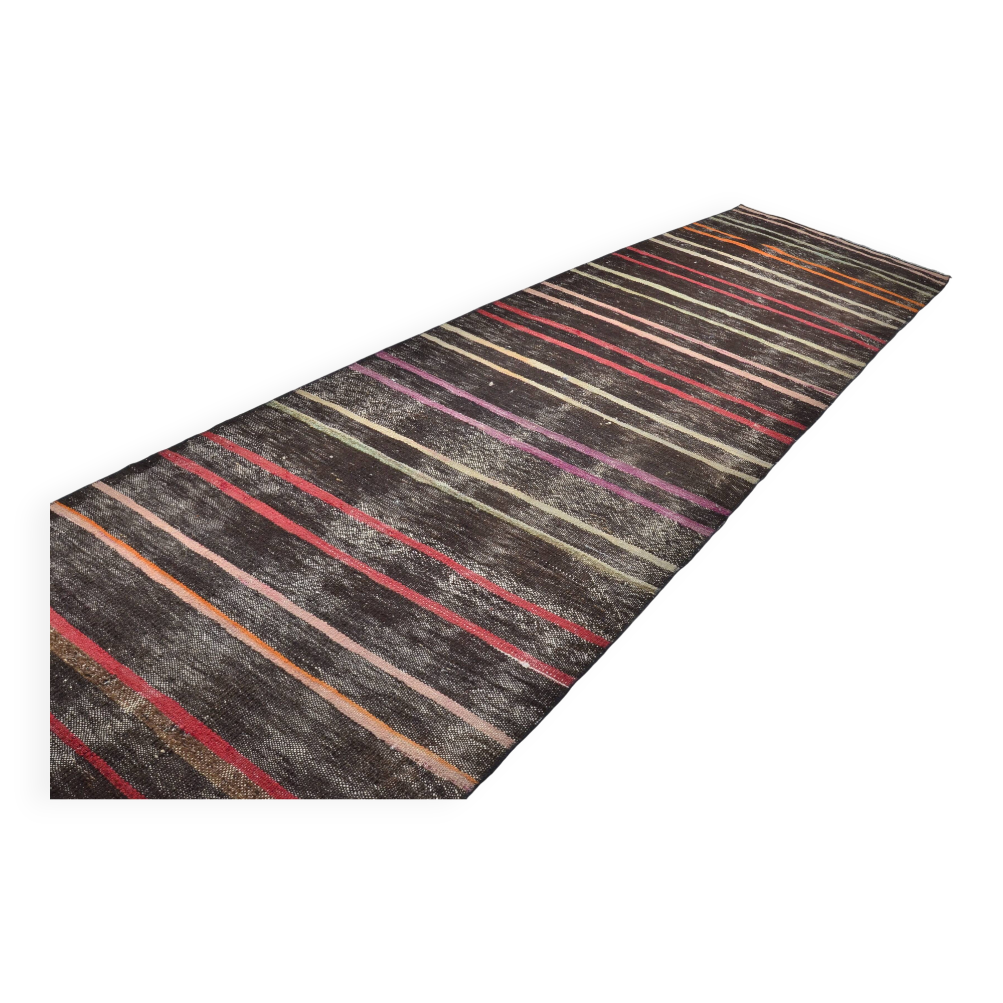Tapis Kilim Oushak d'Anatolie à rayures