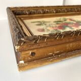 Oil on canvas of a still life with strawberries 1911, antique framed painting