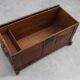 Flemish Oak Blanket Chest with panelled front and iron lock, dated 1825