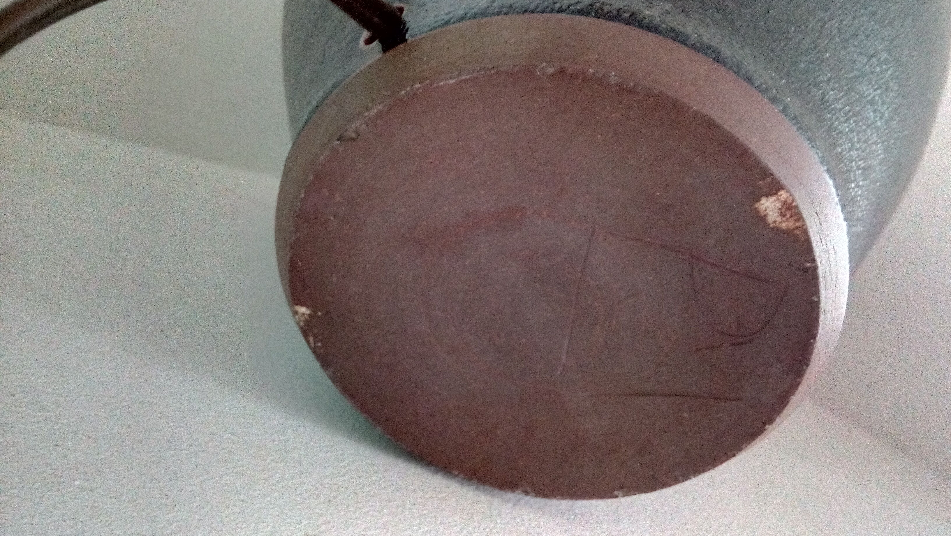 Enamelled stoneware lamp foot