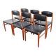 Mid Century Teak Jalk Glostrup Chairs 1960s Retro Vintage (6 pcs)