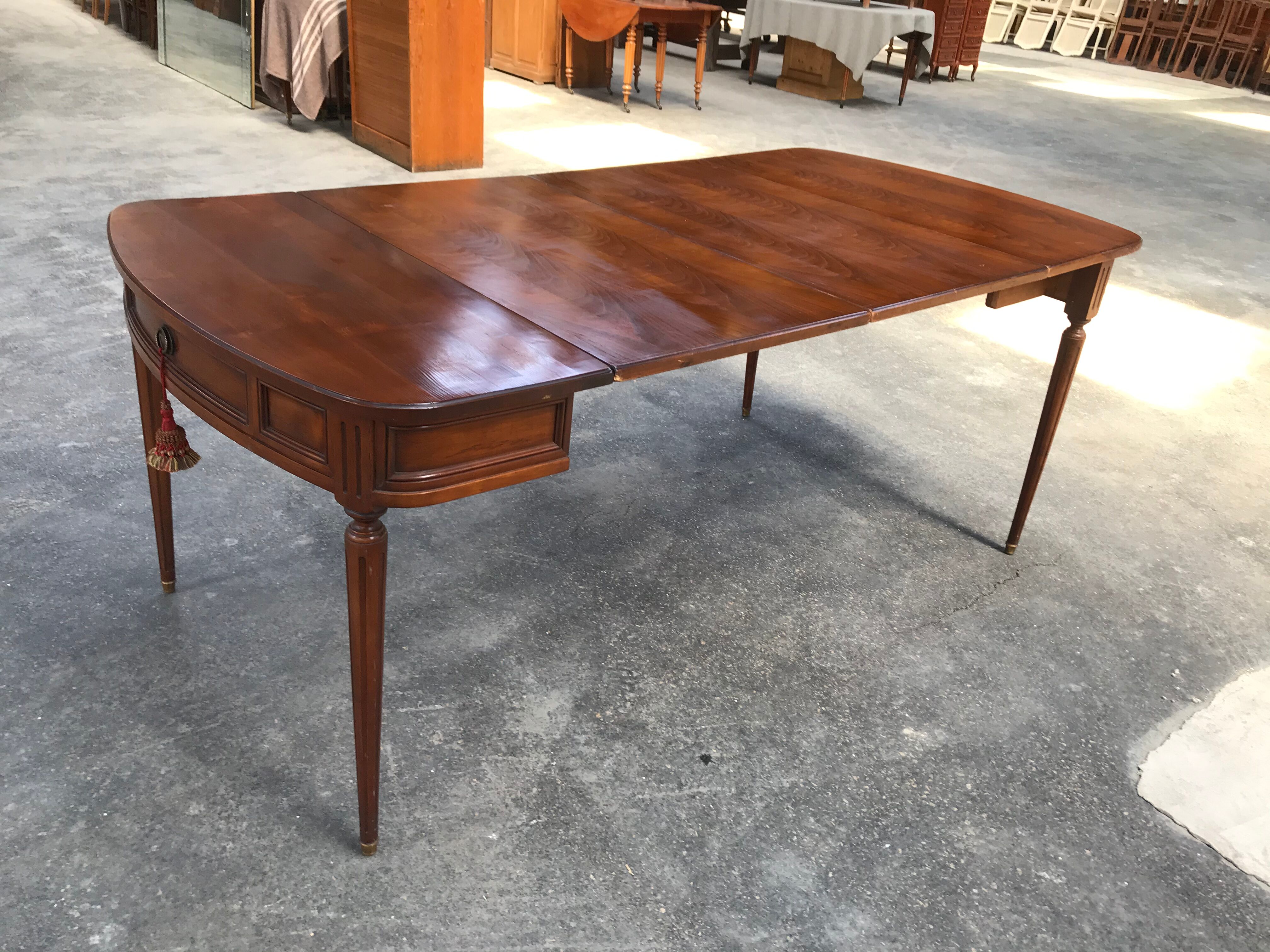 Louis XVI dining table and 3-length console