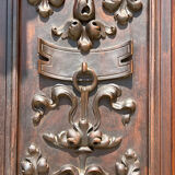 Neo-Gothic Walnut Castle Chest Bench