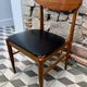 1960s Scandinavian chair in black vinyl