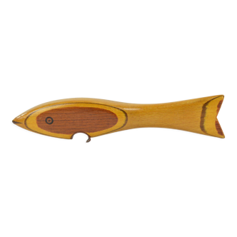 1970s. Wooden Bottle Opener, fish shape, Poland