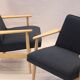 Armchairs created by Mr. Zieliński year 60 blue fabric