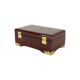 Vintage chinese wooden jewelery box jewelery red lining copper 20cm