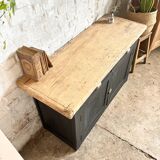 Old Parisian block buffet with black patina