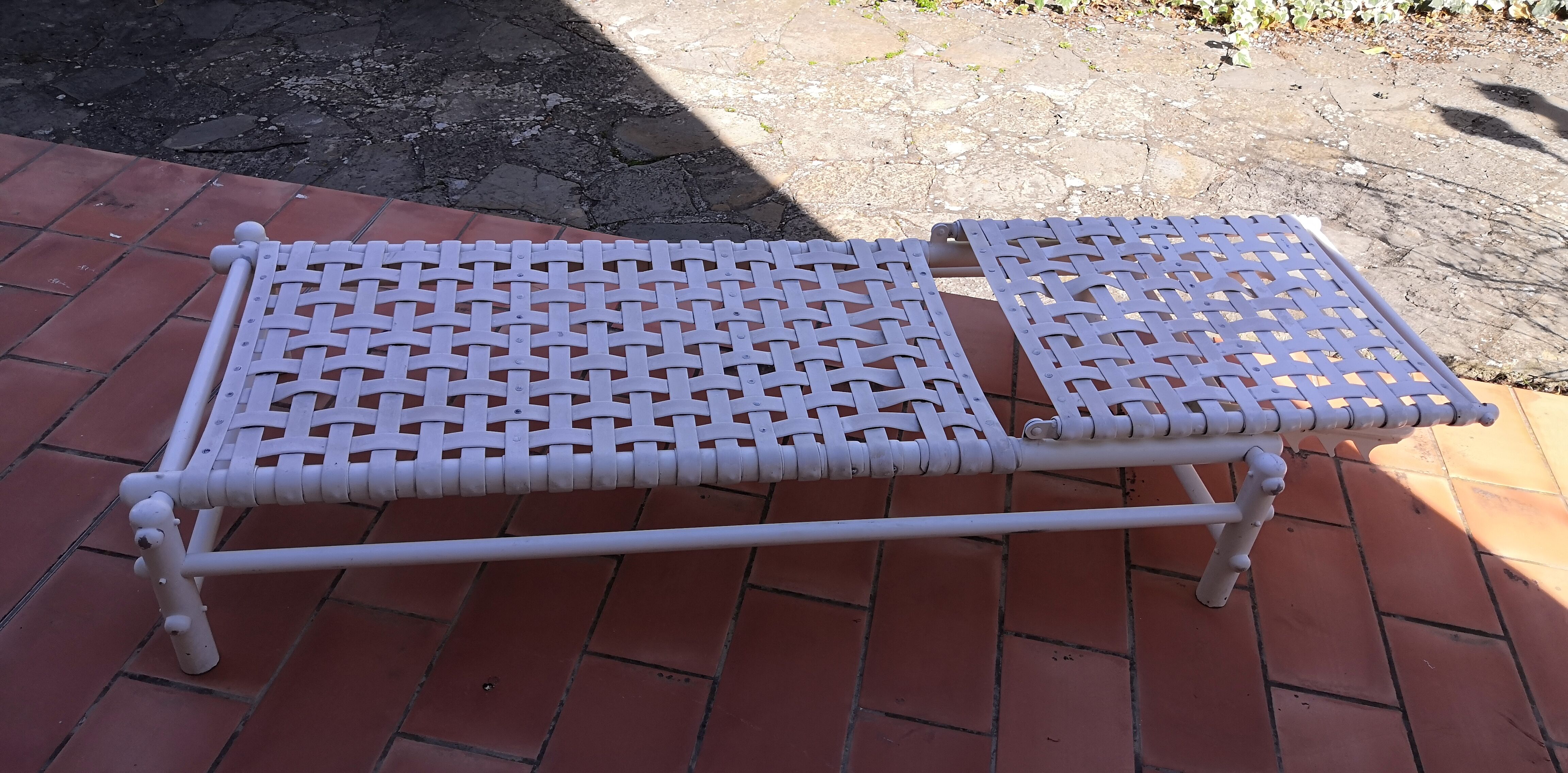 Vintage woven deckchair Triconfort 1980 France