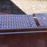 Vintage woven deckchair Triconfort 1980 France