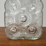 Vintage German glass vase model on the rocks by Lars Hellsten for Walther Glas, 1970s.