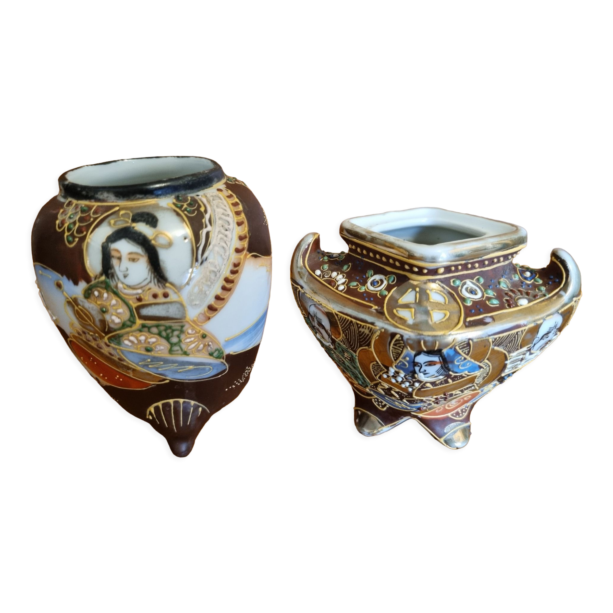 Two Satsuma vases