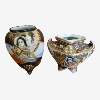 Deux vases vintage satsuma