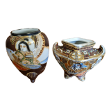 Two Satsuma vases