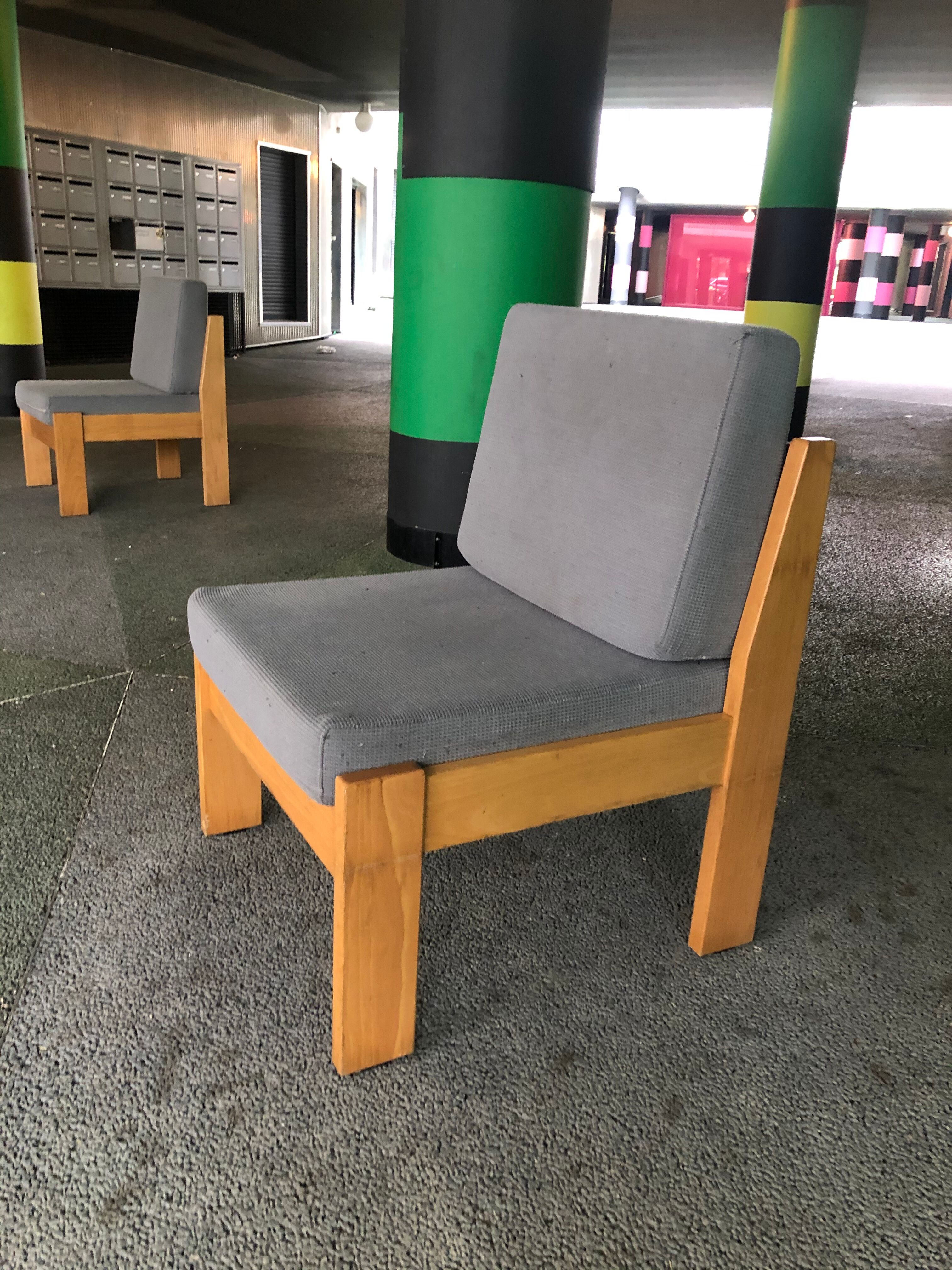 Fauteuil vintage en pin 1980