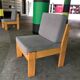 Fauteuil vintage en pin 1980