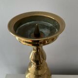 Antique candle holder in solid bronze