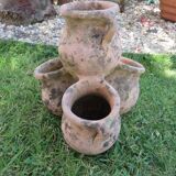Pot de fleurs multiple en terre cuite, terracotta 1960