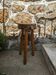 Tripod stool handmade brutalist wabi-sabi japandi slow