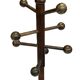 Vintage Wooden Sputnik Design Freestanding Coat Rack, 1970s, Brown