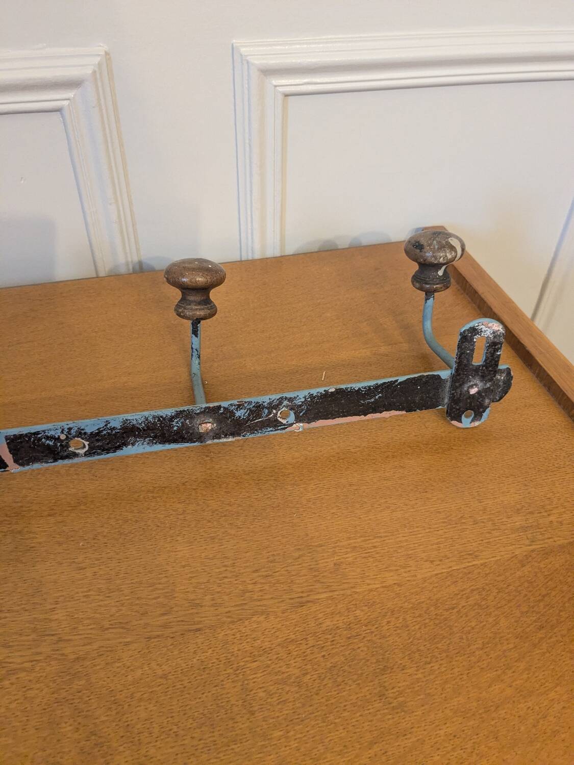 Vintage wall-mounted coat rack