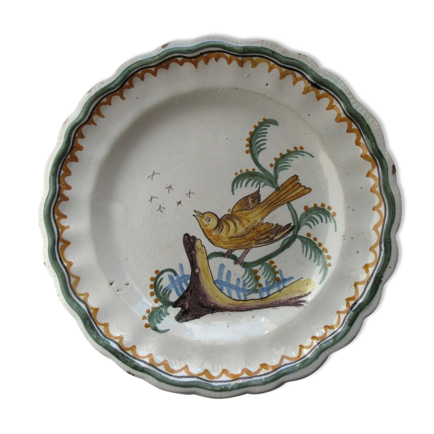 Plate XIXth, Perched bird catching insects
